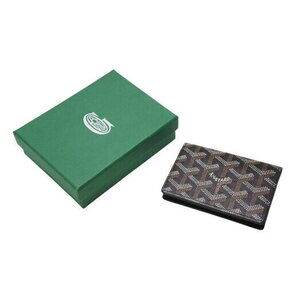 GOYARD Malesherbes Card Wallet brown black Goyardine Vauzelle calfskin